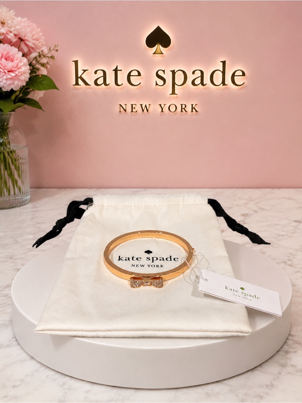 kate spade gold bow bangle bracelet